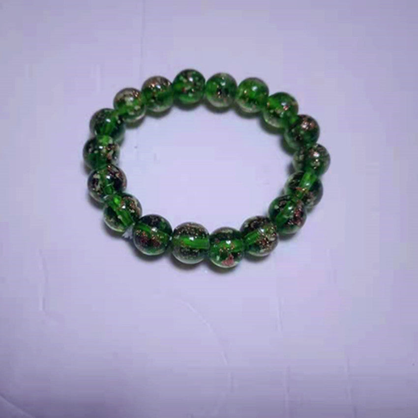 Wholesale Luminous Golden Sand Glass Loose Beads 10MM Bracelet